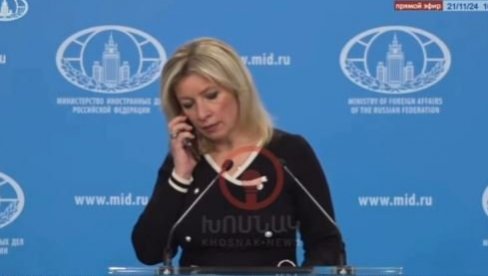 ŠOK NA KONFERENCIJI ZAHAROVE: Zazvonio telefon, ona se javila i sve se čulo - Ne komentarišemo napad balističkih raketa (VIDEO)