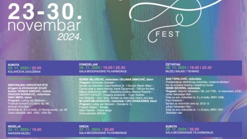 ČETRNAESTI ČELO FEST OD 23. DO 30. NOVEMBRA: Zvuk čela na Kolarcu, u sali Filharmonije i u muzejima