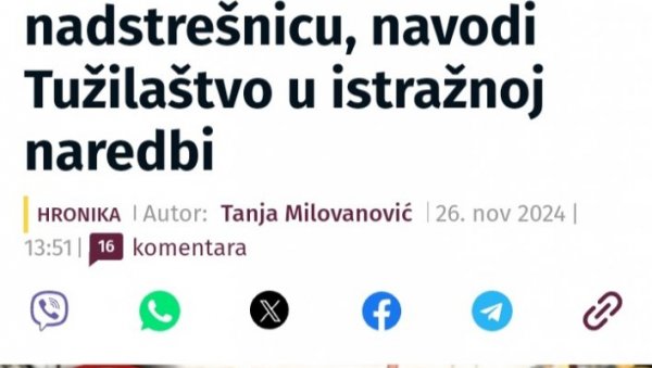 ДА ЛИ ЈЕ НОВА С ГЛАСИЛО ВЈТ У НОВОМ САДУ? Уместо да тужилац јавно саопшти садржај наредбе, они све прослеђују свом медију