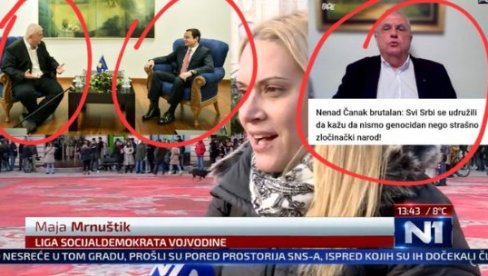 HAOS U NOVOM SADU PREDVODI FUNKCIONERKA NENADA ČANKA: Ortaka Aljbina Kurtija kome su Srbi genocidan narod! (FOTO)