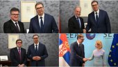 PREDSEDNIK SRBIJE U BRISELU Vučić sa Lajčakom, O’Brajanom i Kopmanom - Razgovori o eskalaciji na KiM, reformskoj agendi i putu ka EU