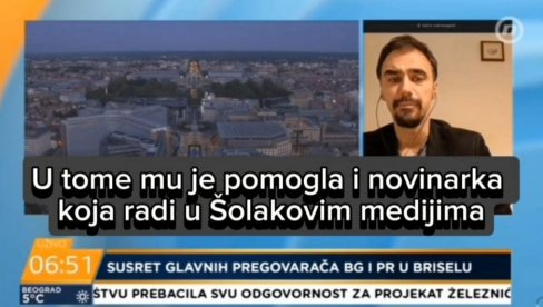 КУРТИЈЕВ НОВИНАР НА ШОЛАКОВОЈ ТВ: Промовисао лажну државу, па закукао јер се Вучић бори за Србе на КиМ! (ВИДЕО)