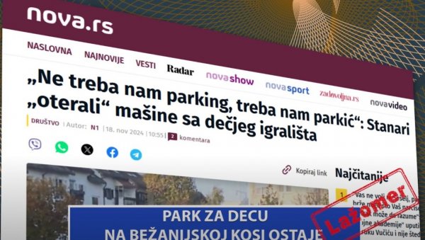 ИЗМИШЉЕНА ВЕСТ О РУШЕЊУ ПАРКА НА БЕЖАНИЈСКОЈ КОСИ: Паркић остаје, неће бити никаквог паркинга на том месту