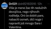 NAPRAVIĆE JOŠ MNOGO SARA I VALENTINA Bolestan komentar opozicionarke na mrežama - Jezivo izvređala porodicu Firić