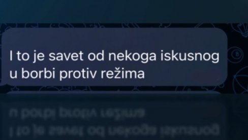 ПРЕПИСКА ИЗ СТУДЕНТСКЕ ГРУПЕ: Како студенти добијају директиве од искусног у борби против власти (ВИДЕО)