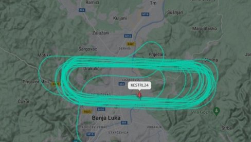 MISTERIOZNA LETELICA SE VRATILA U SARAJEVO: Nepoznati avion preletio Banjaluku 29 puta, ovo je putanja