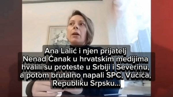 АНА ЛАЛИЋ И ЧАНАК У ХРВАТСКИМ МЕДИЈИМА ПОДРЖАЛИ ПРОТЕСТЕ У СРБИЈИ И ПОРУЧИЛИ: Сребреница је геноцид, Косово независно, а Војводина република