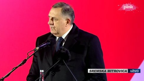 DODIK ZAPEVAO NA SKUPU U MITROVICI: Ne može nam niko ništa (VIDEO)