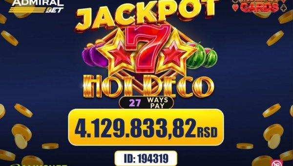 НОВИ РЕКОРДНИ JACKPOT – НИШЛИЈА ОСВОЈИО НЕВЕРОВАТНИХ 4.129.833 ДИНАРА!