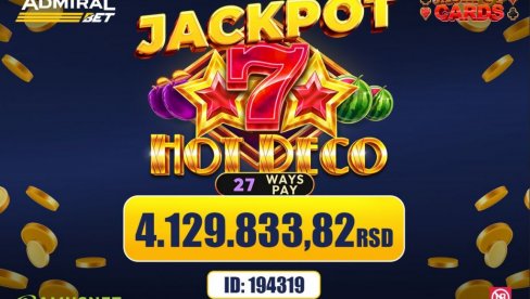 NOVI REKORDNI JACKPOT – NIŠLIJA OSVOJIO NEVEROVATNIH 4.129.833 DINARA!