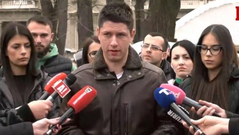 IDEMO KOD PREDSEDNIKA Student Miloš Pavlović: Primiće nas večeras u 18 časova