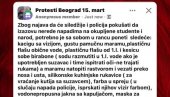 KACIGA SA VIZIROM, GUSTA PAMUČNA MARAMA, SODA BIKARBONA: Antisrbi napravili spisak stvari za najavljeni haos 15. marta