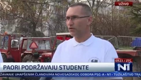 PRED POČETAK PROTESTA: Direktna pretnja profesionalnog protestanta (VIDEO)