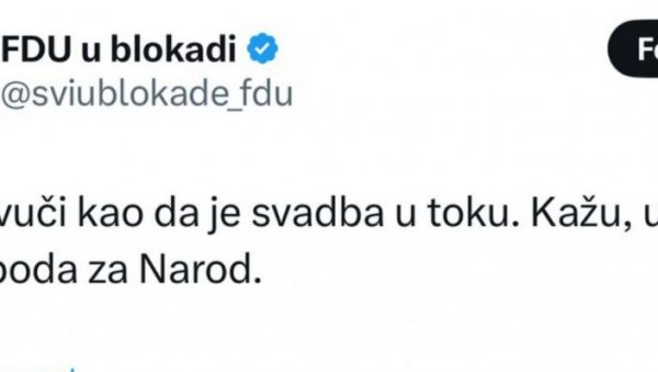 СВАДБА, А ПРОТЕСТИ ПОЧЕЛИ ЗБОГ ТРАГЕДИЈЕ СА 15 ПОГИНУЛИХ: Лицемерје бољшевичких пленумаша на делу (ФОТО)