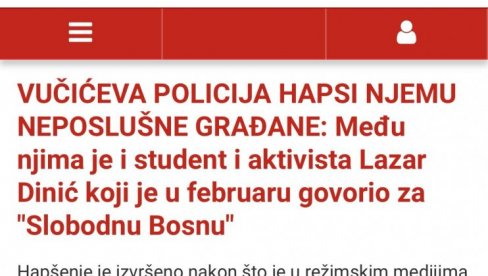 ISLAMISTIČKA SLOBODNA BOSNA STALA U ODBRANU TERORISTA: Otkud Srbiji pravo da hapsi one studente koji su planirali državni udar?!