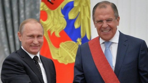 ЗА ИЗУЗЕТНЕ ЗАСЛУГЕ ПРЕД ОТАЏБИНОМ: Путин уручио највиши руски орден Лаврову
