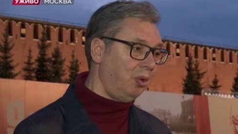 VUČIĆ SE OBRATIO IZ MOSKVE: Ponosan sam na to što sam predsednik Srbije i što ću moći da prisustvujem obeležavanju borbe protiv fašizma