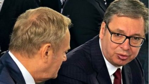 ВУЧИЋ ОТКРИО ШТА МУ ЈЕ ТУСК РЕКАО У ТИРАНИ ЗБОГ ПОСЕТЕ МОСКВИ: Бескрајно му хвала на томе, нећу му то заборавити ВУЧИЋ ОТКРИО ШТА МУ ЈЕ ТУСК РЕКАО У ТИРАНИ ЗБОГ ПОСЕТЕ МОСКВИ: Бескрајно му хвала на томе, нећу му то заборавити