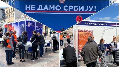 SVENARODNI SABOR U NIŠU: Pristojna Srbija se okuplja, gužve na štandovima za pristup Pokretu SVENARODNI SABOR U NIŠU: Pristojna Srbija se okuplja, gužve na štandovima za pristup Pokretu