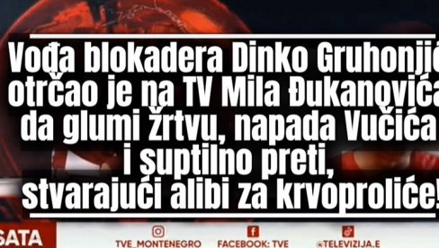 ОГЛАСИО СЕ ДИНКО ГРУХОЊИЋ: На Миловој ТВ брани терористе, напада Вучића и спомиње крвопролиће (ВИДЕО)
