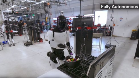 TESLA ROBOT MESIO TESTO I KUVAO VEČERU: Evo šta sve Optimus sada ume da radi TESLA ROBOT MESIO TESTO I KUVAO VEČERU: Evo šta sve Optimus sada ume da radi