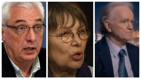 НАЈГОРА АНТИСРПСКА ТРОЈКА: Наташа Кандић, Божо Прелевић и Зденко Томановић управљају блокадерима и руководе терором