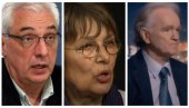 НАЈГОРА АНТИСРПСКА ТРОЈКА: Наташа Кандић, Божо Прелевић и Зденко Томановић управљају блокадерима и руководе терором