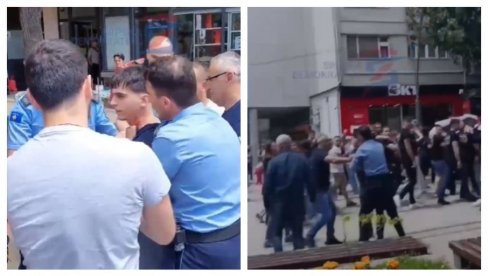 ЈЕЗИВ СНИМАК: Погледајте како албански полицајац малтретира српског младића матуранта (ВИДЕО)