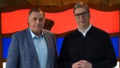VUČIĆ SE SASTAO SA DODIKOM Predsednik dao reč: Srbija će uvek biti uz Srpsku