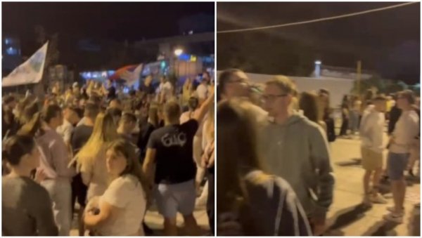 ЖУРКА И ПИВО: Каква срамота - Ево како блокадери обележавају седам месеци од трагедије у Новом Саду! (ВИДЕО)