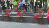 JOŠ JEDNO U NIZU NEPOŠTOVANJA ŽRTAVA U Boru - muzičke stolice sa crvenim balonima za stradale u padu nadstrešnice!