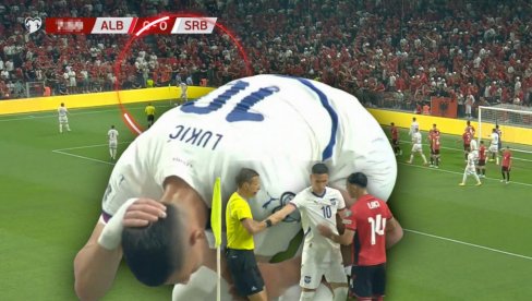 PREKINUT MEČ ALBANIJA - SRBIJA: Srpski igrači pogođeni u glavu - tri puta (FOTO)
