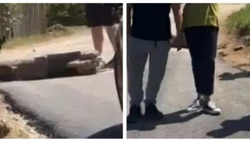 SKANDAL NAD SKANDALIMA U KOSJERIĆU! Blokaderi postavili balvane i kamene prepreke, sprečavaju narod da slobodno izrazi svoju volju! (VIDEO)