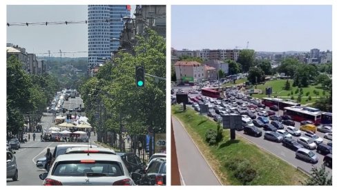 POTPUNI KOLAPS U BEOGRADU ZBOG NACILENDA: Blokaderi izazvali haos šatorima ispred Vlade (FOTO)