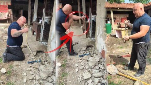 SNIMAK DA SE SMRZNEŠ: Zmijski car uhvatio ogromnu ZMIJU u porodičnom dvorištu kod Leskovca (VIDEO) SNIMAK DA SE SMRZNEŠ: Zmijski car uhvatio ogromnu ZMIJU u porodičnom dvorištu kod Leskovca (VIDEO)