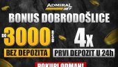 ДОБРОДОШЛИЦА КОЈУ НЕ ЗАБОРАВЉАТЕ – ДО 3000 ДИНАРА БЕЗ ДЕПОЗИТА И 300% БОНУСА