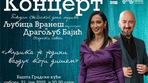 КОНЦЕРТ ПОД ЗВЕЗДАМА: У Кикинди поводом Светског дана музике