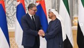 SRBIJA CENI PODRŠKU EMIRATA I VERUJE U SNAGU ODNOSA KOJE GRADIMO Vučić se sastao sa šeikom Mohamedom bin Zajedom al Nahjanom