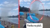 TORNADO NA PLAŽI U SRBIJI: Kupači prestravljeni - bežanija (VIDEO)