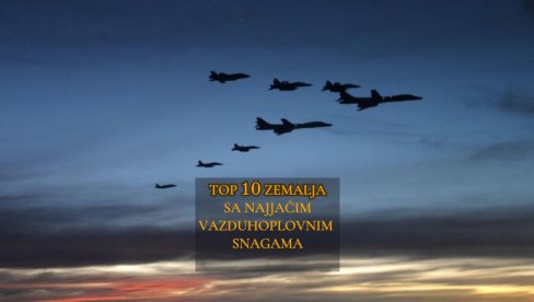 OBJAVLJENA LISTA: Top 10 najmoćnijih vazduhoplovnih sila sveta OBJAVLJENA LISTA: Top 10 najmoćnijih vazduhoplovnih sila sveta