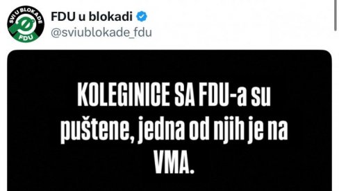 BLOKADERI SA FDU PRETE SMRĆU POLICIJI: Teroristi pozivaju na prolivanje srpske krvi BLOKADERI SA FDU PRETE SMRĆU POLICIJI: Teroristi pozivaju na prolivanje srpske krvi