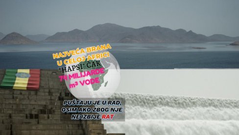 ЗВЕР ЦРНОГ КОНТИНЕНТА: Отвара се највећа брана Африке, осим ако због ње не избије РАТ! Може да хапси чак 74 милијарде м³ воде ЗВЕР ЦРНОГ КОНТИНЕНТА: Отвара се највећа брана Африке, осим ако због ње не избије РАТ! Може да хапси чак 74 милијарде м³ воде