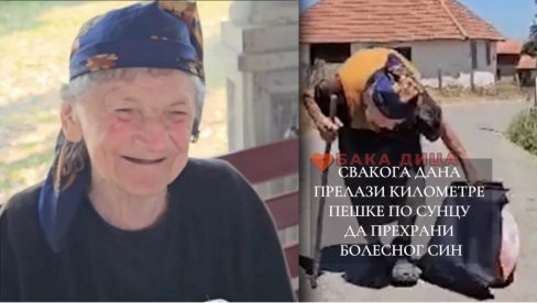 НЕ МОЖЕ ДА ВЕРУЈЕ: Видите ШТА се десило баки Дици која пешачи километрима по сунцу да прехрани болесног сина