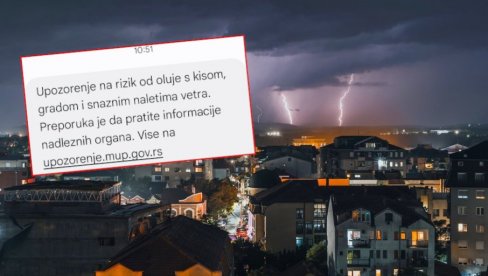 ГРАЂАНИМА СТИГЛО ХИТНО УПОЗОРЕЊЕ МУП-а НА ТЕЛЕФОНЕ: Олуја стиже у Србију (ФОТО)