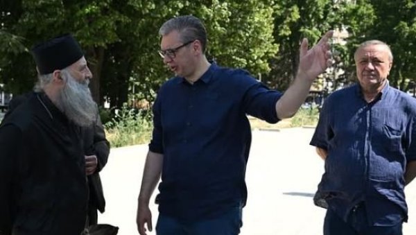 ВУЧИЋ СЕ СРЕО СА МУХИНОМ У ХРАМУ СВЕТОГ САВЕ: Наставићемо да негујемо заједничке вредности (ФОТО) ВУЧИЋ СЕ СРЕО СА МУХИНОМ У ХРАМУ СВЕТОГ САВЕ: Наставићемо да негујемо заједничке вредности (ФОТО)