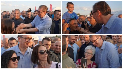 БИЋЕ ЈОШ МНОГО ПУТЕВА, СРБИЈА ЈЕ ВЕЧНА! Вучић са народом код Пожеге, моћна порука председника Србије (ФОТО)