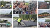 KAO NA PISTI ZA FORMULU 1: Vučić obišao radove na brzoj saobraćajnici Slepčević - Badovinci  (VIDEO)