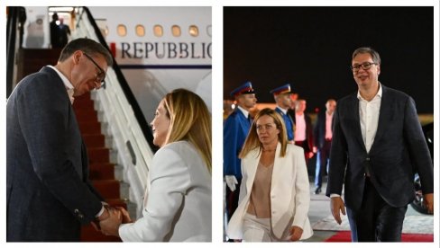 POSETA U DUHU ISKRENOG PARTNERSTVA: Nakon otvorenih i prijateljskih razgovora, Vučić ispratio Đorđu Meloni POSETA U DUHU ISKRENOG PARTNERSTVA: Nakon otvorenih i prijateljskih razgovora, Vučić ispratio Đorđu Meloni