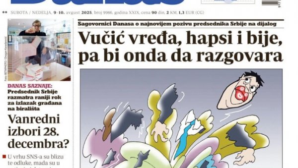 ТАБЛОИД ДАНАС ПРЕТИ СМРЋУ ВУЧИЋУ: Насловна страна приказује га раскомаданог у експлозији бомбе ТАБЛОИД ДАНАС ПРЕТИ СМРЋУ ВУЧИЋУ: Насловна страна приказује га раскомаданог у експлозији бомбе