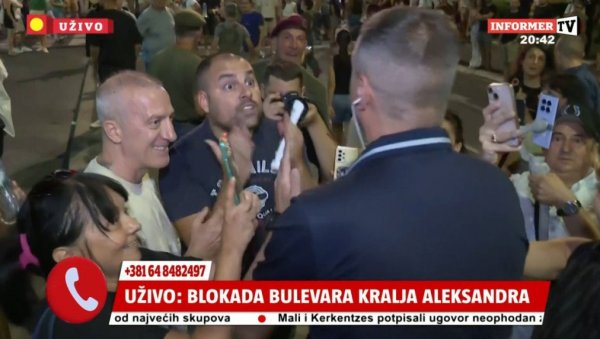 ЗГУБИДАНИ НАСТАВЉАЈУ ДА ТЕРОРИШУ БЕОГРАЂАНЕ: Блокадери зауставили саобраћај на Булевару и нападали новинара (ВИДЕО)